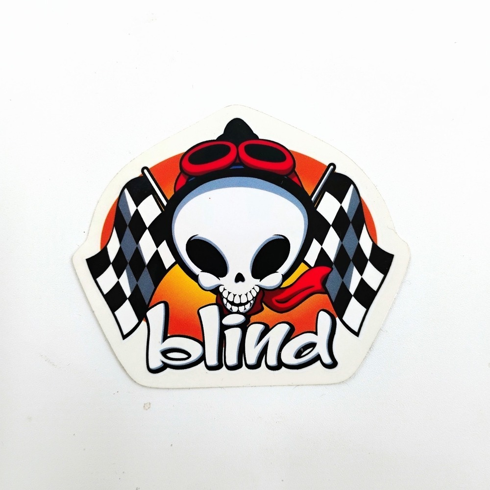 Blind Skateboards Skull Car Racer Sticker Vintage 1990's Skateboarding Streewear